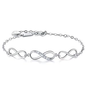 925 Sterling Silver Infinity Endless Love Bracelet